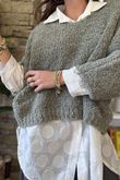 Hygge Boucle Slouch Knit Soft Sage